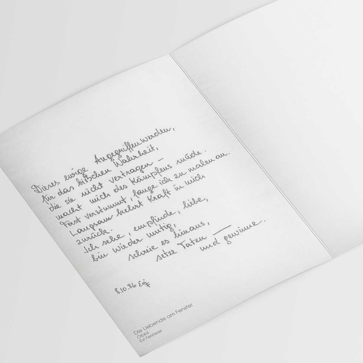 Die Liebende am Fenster (*2)