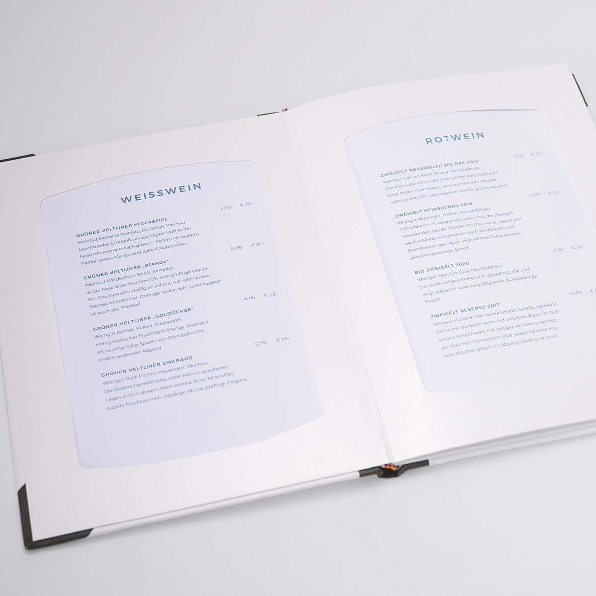 Speisekarte Hardcover L
