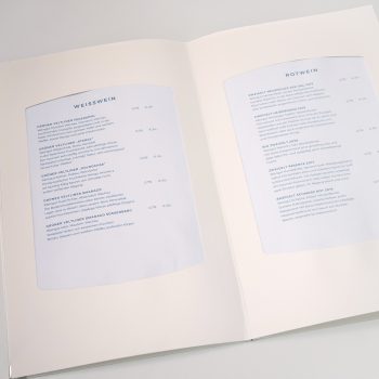 Speisekarte Softcover Innenseite